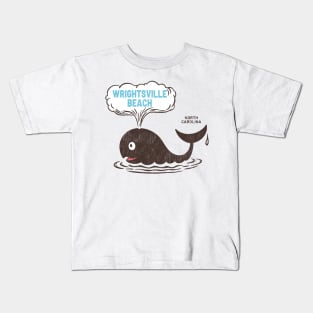 Wrightsville Beach, NC Summertime Vacationing Whale Spout Kids T-Shirt